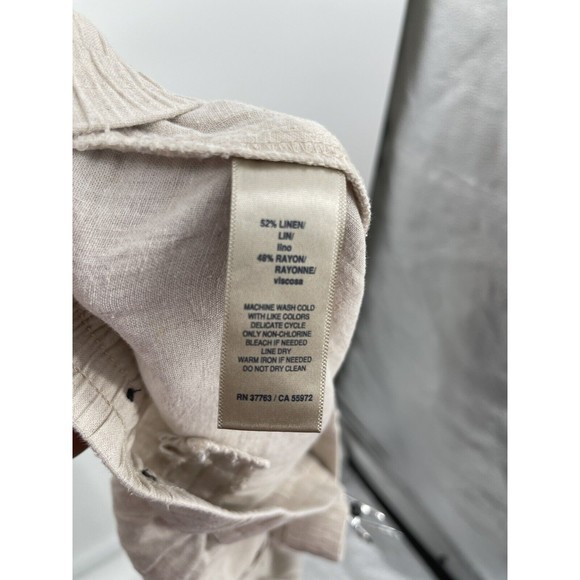 Rafaella Comfort Linen Blend Pants‎ Women's M Classic Relaxed Wide Leg - Picture 6 of 7